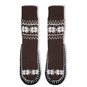 Adults Knitted Slipper Socks with NON-Slip Skids